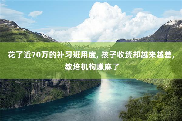 花了近70万的补习班用度, 孩子收货却越来越差, 教培机构赚麻了