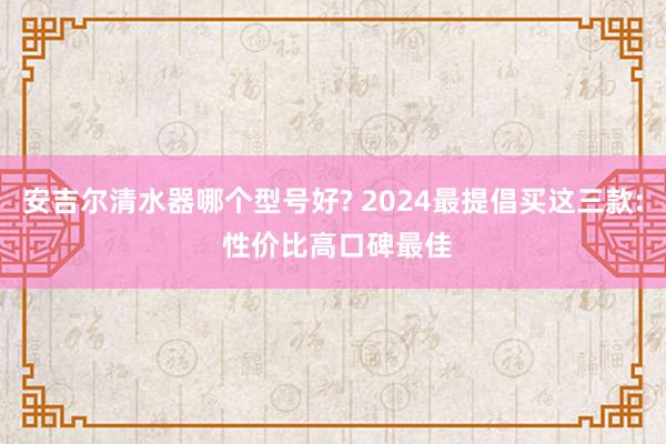 安吉尔清水器哪个型号好? 2024最提倡买这三款: 性价比高口碑最佳