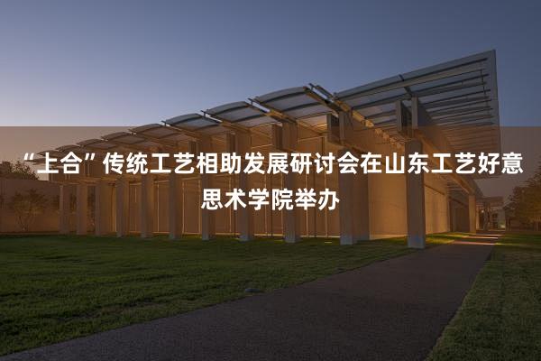 “上合”传统工艺相助发展研讨会在山东工艺好意思术学院举办