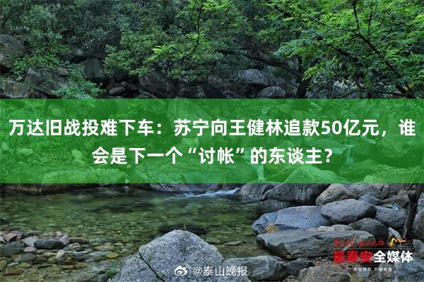 万达旧战投难下车：苏宁向王健林追款50亿元，谁会是下一个“讨帐”的东谈主？